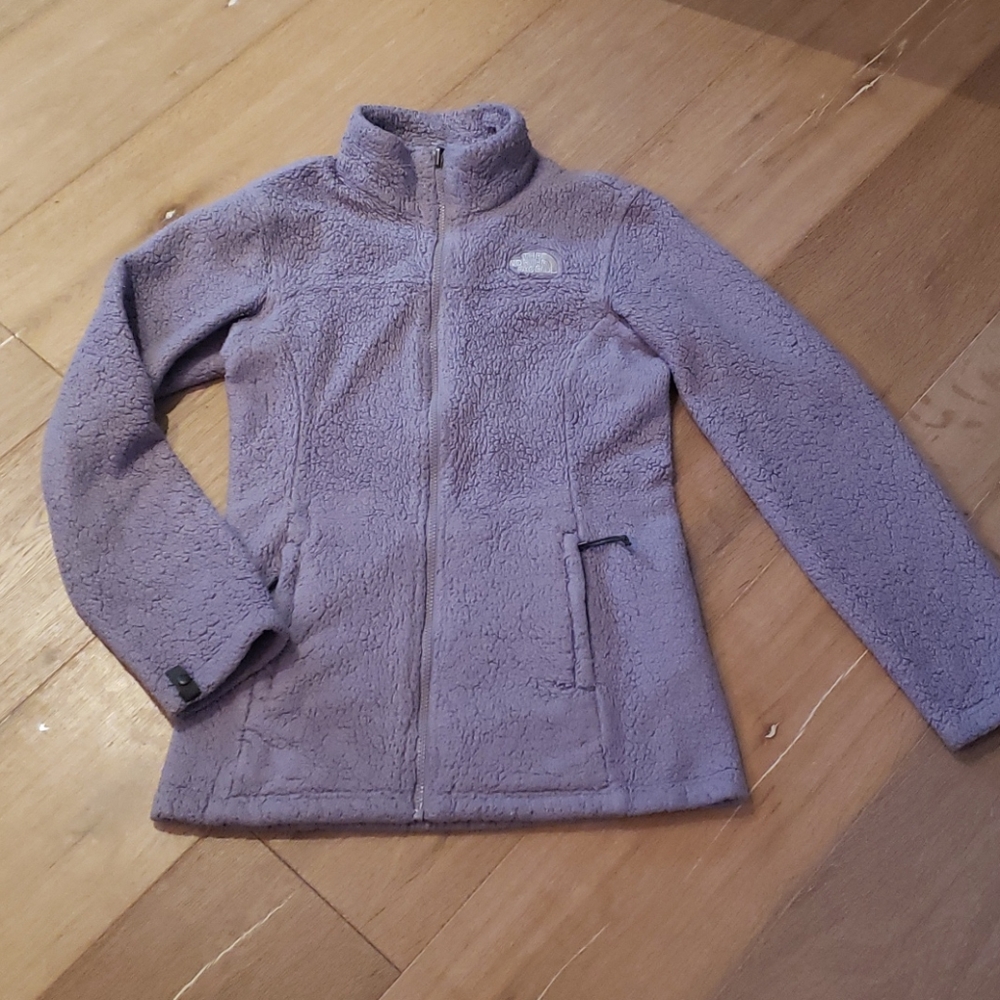 North Face fleece full zip jacket gray S